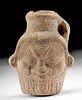 Romano Egyptian Portrait Pottery Jar of Bes