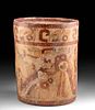 Maya Copador Pottery Cylinder w/ Figures