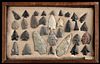 32 Native American Virginian Stone Arrowheads