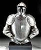 19th C. European Victorian Steel Armor Set w/ Helmet