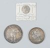 Lote de 3 monedas europeas.  Siglo XIX-XX . Victoria San Jorge (1890) - ROM IMPERATOR CAROLUS-Bizantino, Francisco José Emperado...