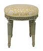 A small French Louis XVI-style painted stool,