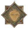 An Italian gilt and reverse-painted glass frame,