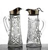 A silver mounted Stourbridge glass lemonade jug,