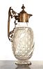 A Victorian silver-mounted Stourbridge glass claret jug,