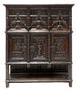 A Gothic-style oak cupboard,