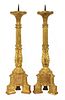 A pair of Hungarian candlesticks,