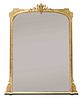 A gilt overmantel mirror,