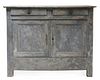 A French grey-painted cupboard,