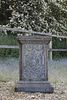 A large rectangular cast iron plinth,