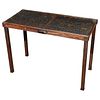 19th Century Antique Drawer Set in a Contemporary Iron Base with Glass Top