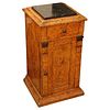 Mid-19th Century Burl Wood Stand with Black Marble Top from England