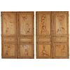 Late 19th Century Set of Four Faux Painted Wood Panels from France