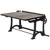 Adjusting Drafting Table in Iron with Mahogany Top