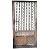 19th Century Rustic French Wood and Iron Door