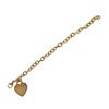 Tiffany & Co 18K Gold Heart Tag Charm Bracelet