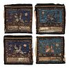 Four Chinese Embroidered Silk Rank Badges