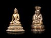 Two Tibetan Gilt Bronze Figures