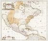 (MAP) HONDIUS, HENRICUS. America Septentrionalis. Amsterdam, [1641] Engraved map w/hand-coloring.