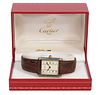 Vintage Cartier Vermeil Tank Quartz Man's Watch