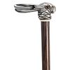 Silver Plated Rabbit & Wood Walking Cane
