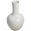 Antique Chinese Carved White Porcelain Vase
