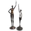 Pair of Bronze Ballerina Dancer Sculptures