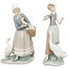 (2 Pc) Lladro Porcelain Grouping - Girl w/ Duck