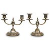 Pair of French Silver Plated Candelabras