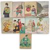 (9Pc) C. Roy Oil On Board Painting Collection