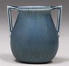 Rookwood Pottery #63 Matte Blue Two-Handled Vase 1927