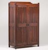 Come-Packt Furniture Co Two-Door Wardrobe c1910