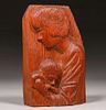 Hand-Carved WPA Era Carved Mother & Child c1930s