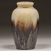 Fulper Pottery Yellow & Black Flambe Vase c1910s