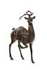 A Chinese Bronze Figure of a Deer