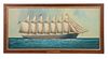 LARGE CARVED PORTRAIT OF THE SEVEN-MAST SCHOONER "THOMAS W. LAWSON" BY THE COLLINS BROTHERS