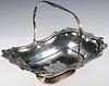 GEORGE III SILVER ARMORIAL CAKE BASKET BY SAMUEL HENNELL