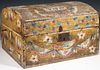 EARLY PAINT DECORATED DOME TOP BOX