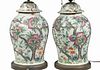 PR CHINESE PORCELAIN JARS WIRED AS LAMPS