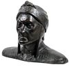GRAND TOUR LIFE-SIZED BRONZE BUST OF DANTE AFTER ADOLFO CIPRIANI (ITALY, 1880-1930)