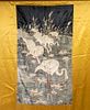 19TH C. JAPANESE EMBROIDERED TEXTILE