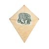 FRANCISCO TOLEDO, Papalote, Elefante, Sin firma, Esténcil y troquel sobre papel hecho a mano, 64 x 51 cm. Con etiqueta y sello.