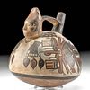 Nazca Polychrome Figural Vessel w/ Mythical Beings