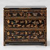Chinese Lacquered Hardwood Four-drawer Chest