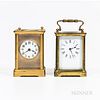 Two Antique Carriage Clocks