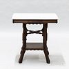 Victorian Marble-top Walnut Side Table