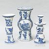 Large Chinese Export Blue and White Ceramic Garden Stand