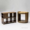 Zebrawood Side Table and Bookcase Table