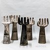 Five Pedro Freidberg-style Hand Barstools