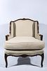 Taupe Linen Fabric Accent Chair 